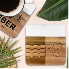 Aargau Marble Wood Coaster (square)