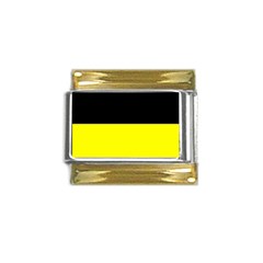 Kashubian Flag Gold Trim Italian Charm (9mm)