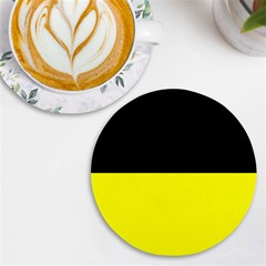 Kashubian Flag Uv Print Round Tile Coaster by tony4urban