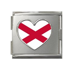 Anglo Irish Flag Mega Link Heart Italian Charm (18mm)