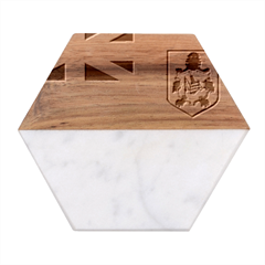 Bermuda Marble Wood Coaster (hexagon) 