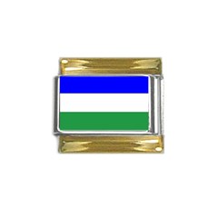 Ladinia Flag Gold Trim Italian Charm (9mm)