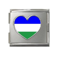 Ladinia Flag Mega Link Heart Italian Charm (18mm) by tony4urban