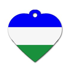 Ladinia Flag Dog Tag Heart (two Sides) by tony4urban