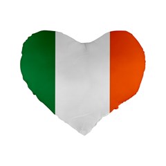 Ireland Standard 16  Premium Flano Heart Shape Cushions by tony4urban