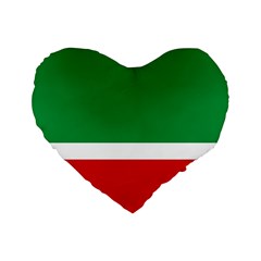 Chechen Republic Standard 16  Premium Flano Heart Shape Cushions by tony4urban