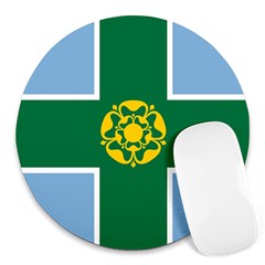 Derbyshire Flag Round Mousepad by tony4urban