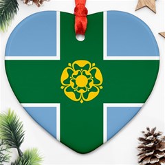 Derbyshire Flag Ornament (heart) by tony4urban