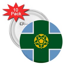 Derbyshire Flag 2 25  Buttons (10 Pack)  by tony4urban