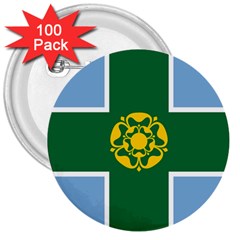 Derbyshire Flag 3  Buttons (100 Pack)  by tony4urban