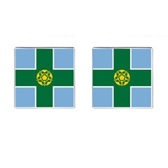 Derbyshire Flag Cufflinks (square) by tony4urban