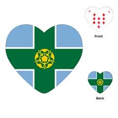 Derbyshire Flag Playing Cards Single Design (heart) by tony4urban