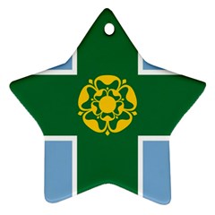 Derbyshire Flag Star Ornament (two Sides) by tony4urban