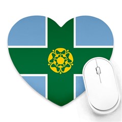 Derbyshire Flag Heart Mousepad by tony4urban