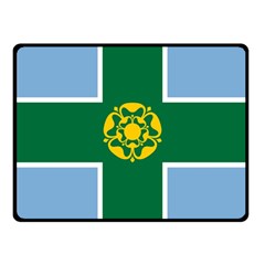 Derbyshire Flag One Side Fleece Blanket (small) by tony4urban