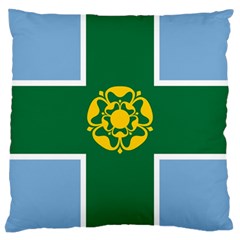 Derbyshire Flag Large Cushion Case (one Side) by tony4urban