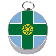 Derbyshire Flag Silver Compasses by tony4urban