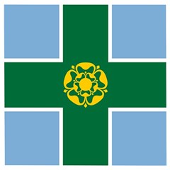 Derbyshire Flag Wooden Puzzle Square by tony4urban