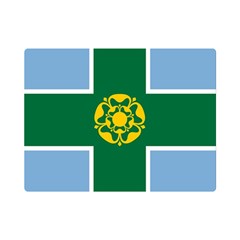 Derbyshire Flag One Side Premium Plush Fleece Blanket (mini)