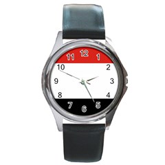 Kujawsko-pomorskie Flag Round Metal Watch by tony4urban