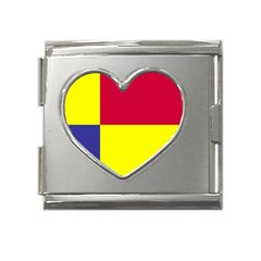 Kosicky Flag Mega Link Heart Italian Charm (18mm) by tony4urban