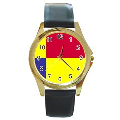 Kosicky Flag Round Gold Metal Watch by tony4urban