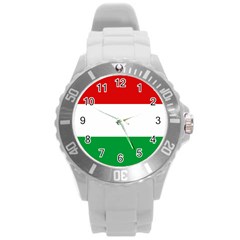 Hungary Round Plastic Sport Watch (l) by tony4urban