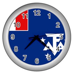 French Southern Territories Wall Clock (silver) by tony4urban