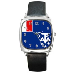 French Southern Territories Square Metal Watch by tony4urban