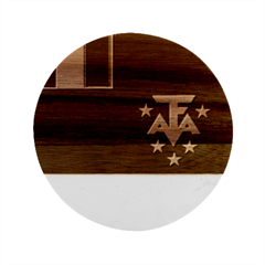 French Southern Territories Marble Wood Coaster (round) by tony4urban