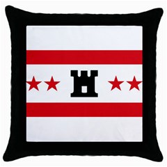 Drenthe Flag Throw Pillow Case (black) by tony4urban