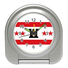 Drenthe Flag Travel Alarm Clock by tony4urban