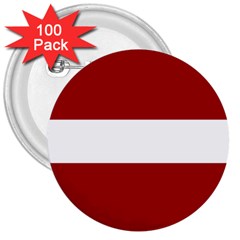 Latvia 3  Buttons (100 Pack)  by tony4urban