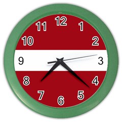 Latvia Color Wall Clock by tony4urban