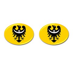 Dolnoslaskie Flag Cufflinks (oval)