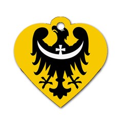 Dolnoslaskie Flag Dog Tag Heart (one Side) by tony4urban