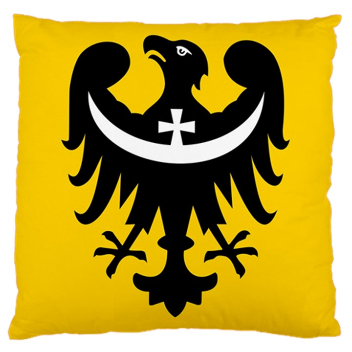 Dolnoslaskie Flag Large Cushion Case (Two Sides)