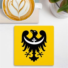 Dolnoslaskie Flag Uv Print Square Tile Coaster  by tony4urban