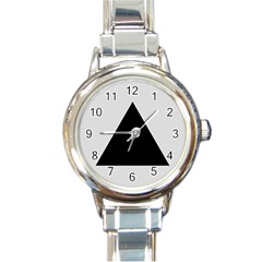 Magnitogorsk City Flag Round Italian Charm Watch by tony4urban