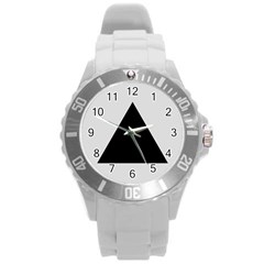 Magnitogorsk City Flag Round Plastic Sport Watch (l) by tony4urban