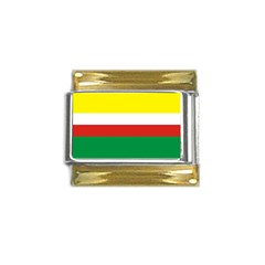 Lubuskie Flag Gold Trim Italian Charm (9mm)