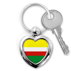 Lubuskie Flag Key Chain (Heart)