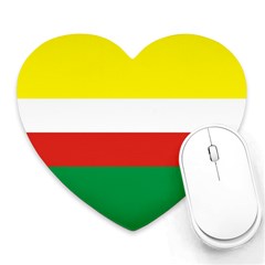 Lubuskie Flag Heart Mousepad