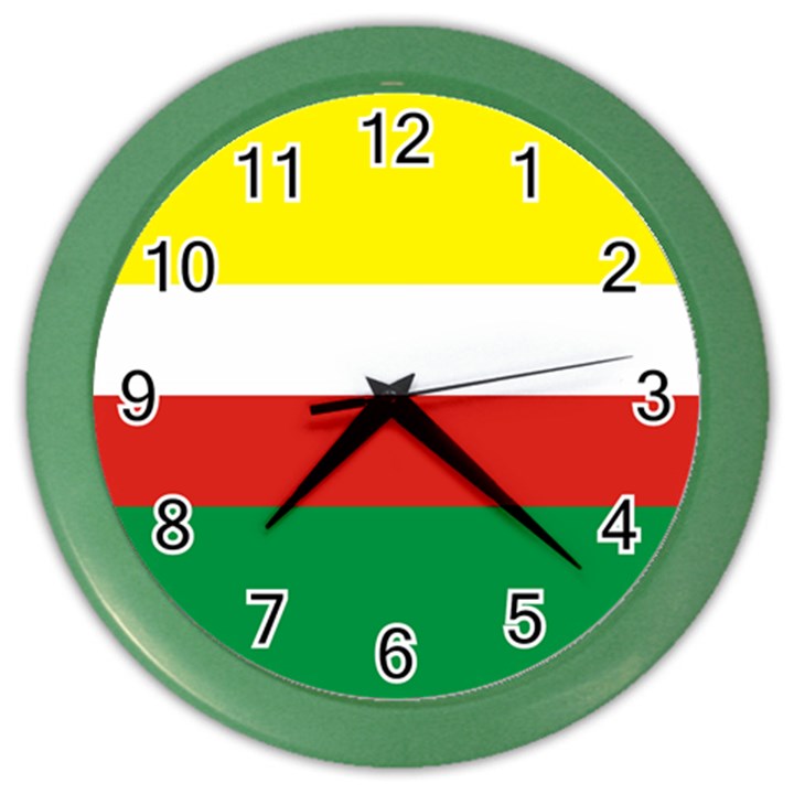 Lubuskie Flag Color Wall Clock