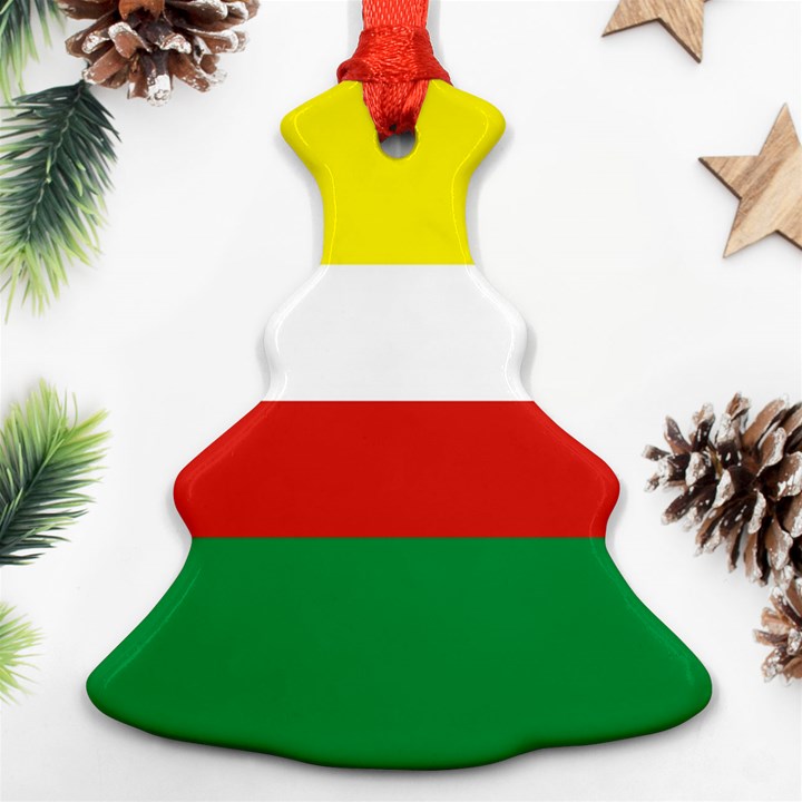 Lubuskie Flag Christmas Tree Ornament (Two Sides)