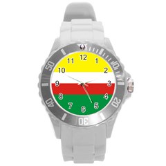 Lubuskie Flag Round Plastic Sport Watch (L)