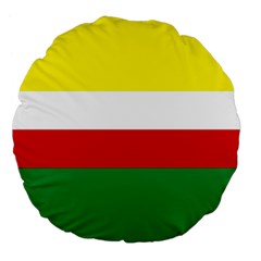 Lubuskie Flag Large 18  Premium Flano Round Cushions