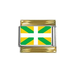 Halaka Flag Gold Trim Italian Charm (9mm) by tony4urban