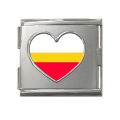 Malopolskie Flag Mega Link Heart Italian Charm (18mm) by tony4urban