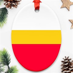 Malopolskie Flag Oval Ornament (two Sides) by tony4urban